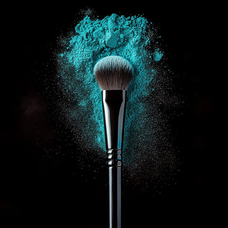 Pinceau de maquillage professionnel avec pigments
