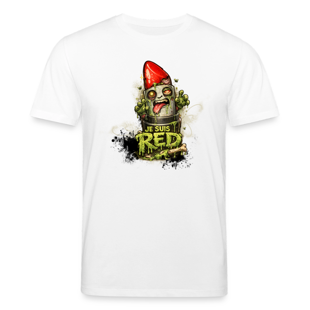 T-shirt unisexe en coton bio "Je suis Red" (zombie) – XS à 3XL - blanc