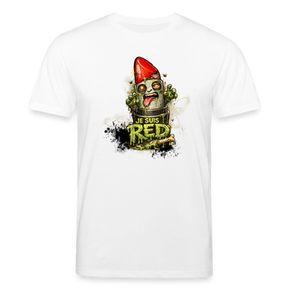 T-shirt unisexe en coton bio "Je suis Red" (zombie) – XS à 3XL - blanc