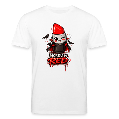 T-shirt unisexe en coton bio "Mordu de Red" – XS à 3XL - blanc