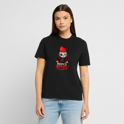T-shirt unisexe en coton bio "Mordu de Red" – XS à 3XL - noir