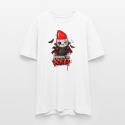 T-shirt unisexe en coton bio "Mordu de Red" – XS à 3XL - blanc