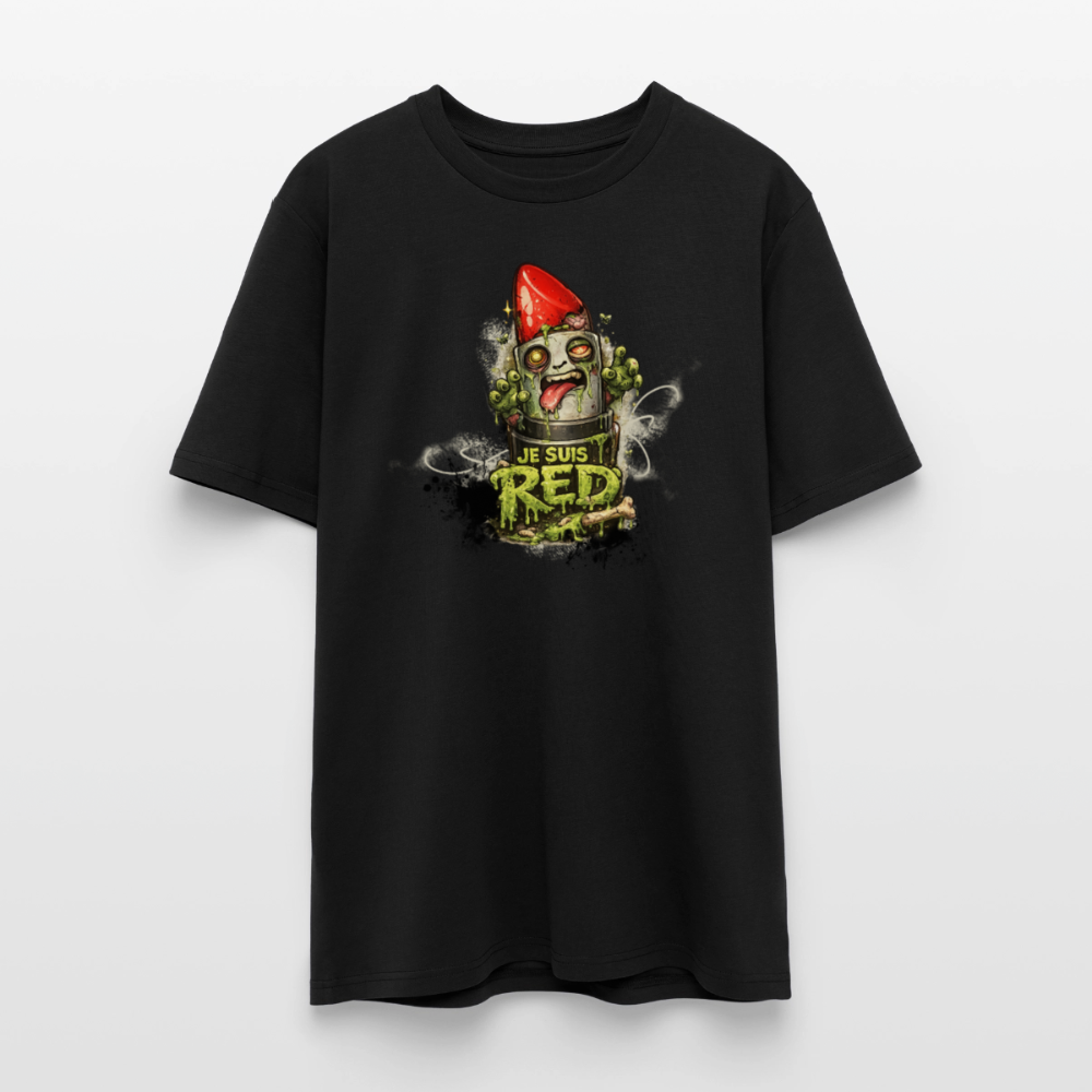 T-shirt unisexe en coton bio "Je suis Red" (zombie) – XS à 3XL - noir