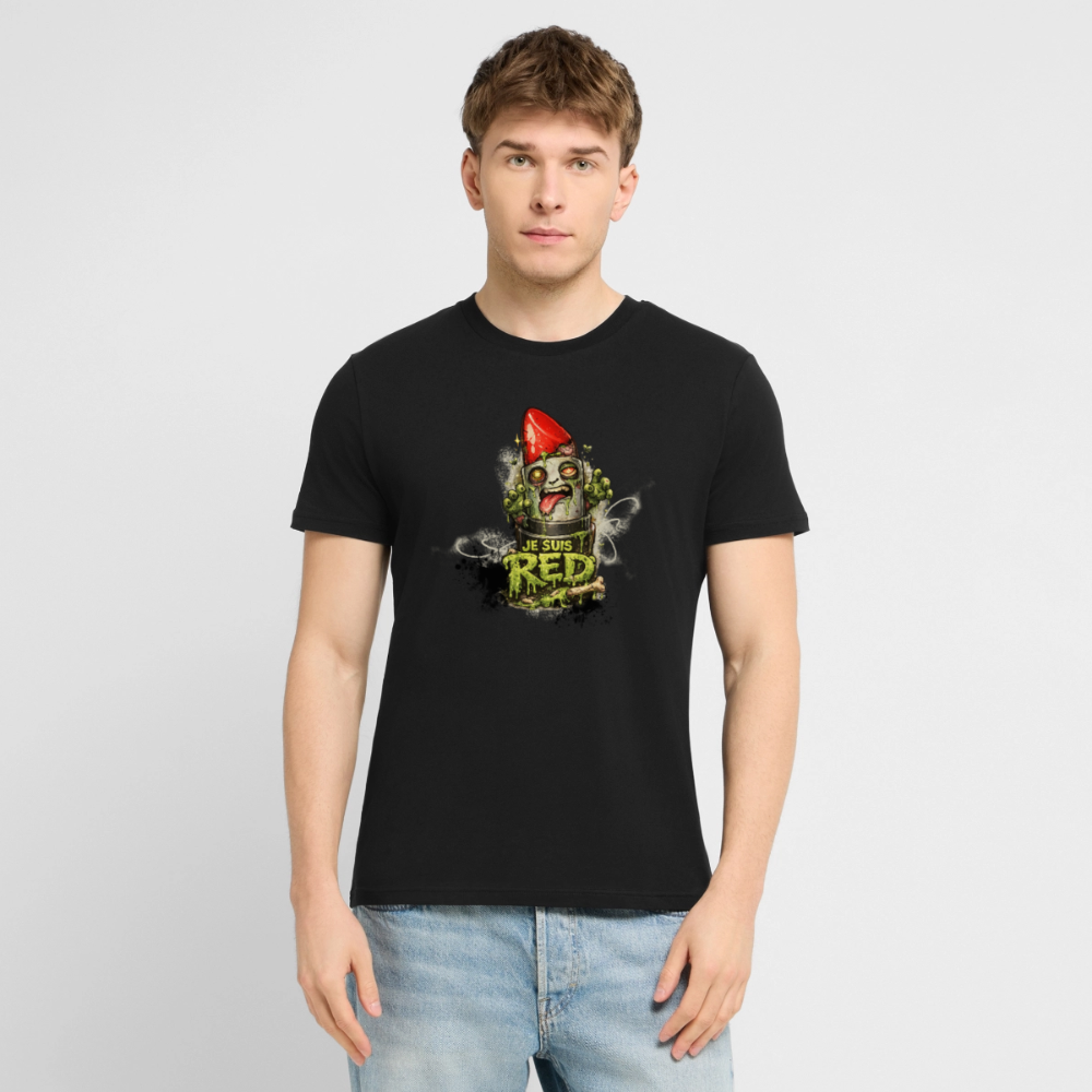 T-shirt unisexe en coton bio "Je suis Red" (zombie) – XS à 3XL - noir