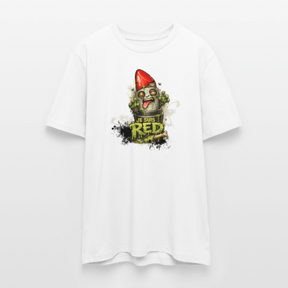 T-shirt unisexe en coton bio "Je suis Red" (zombie) – XS à 3XL - blanc