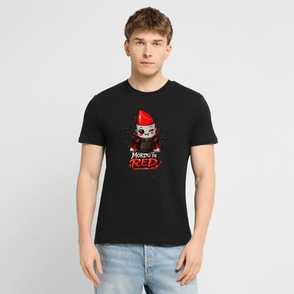T-shirt unisexe en coton bio "Mordu de Red" – XS à 3XL - noir