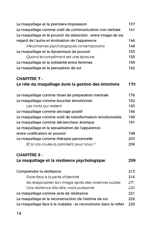 Livre Psychologie du maquillage : Impact, identité et résilience