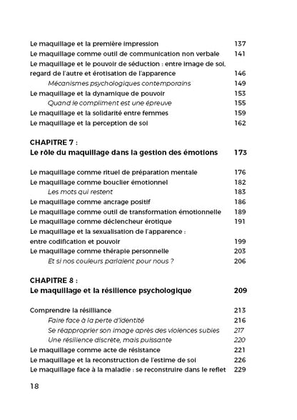 Livre Psychologie du maquillage : Impact, identité et résilience