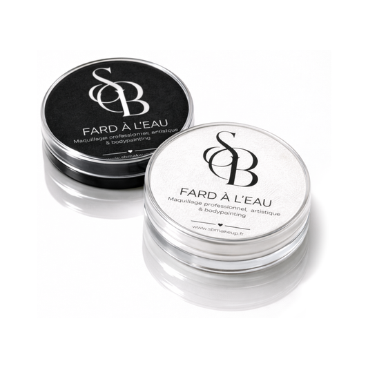 Kit de traçage – Fards à l’eau noir & blanc 40 g